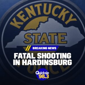 Kentucky State Police breaking-news graphic for the fatal shooting investigation in Hardinsburg, Breckinridge County.